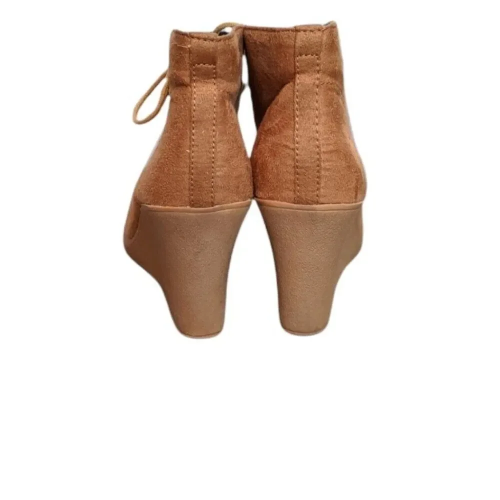 Merona Brown Boot Wedges Size 7